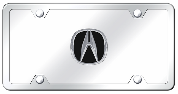 Acura Acura Plate Kit - Chrome on Mirrored License Plate - ACU.CCK