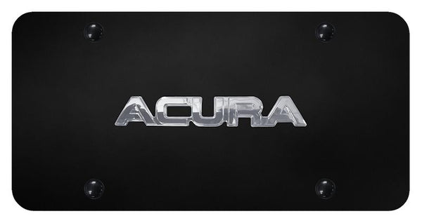 Acura Acura Chrome on Black 3D Bar License Plate - ACU.N.CB
