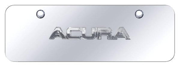 Acura Acura Chrome on Chrome 3D Bar Mini License Plate - ACU.N.CCM