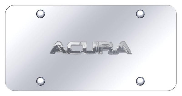 Acura Acura Chrome on Chrome 3D Bar License Plate - ACU.N.CC