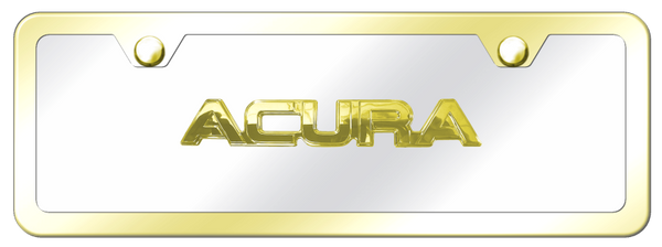 Acura Acura OEM Name Mini Kit - Gold on Mirrored License Plate - ACU.N.GCMK