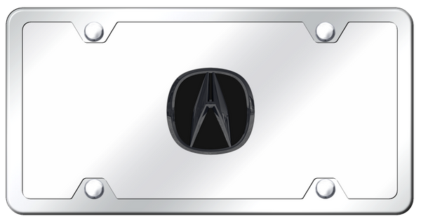 Acura Acura Plate Kit - Black Pearl on Mirrored License Plate - ACU.PCK