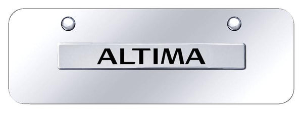 Nissan Altima Chrome on Chrome 3D Bar Mini License Plate - ALT.N.CCM