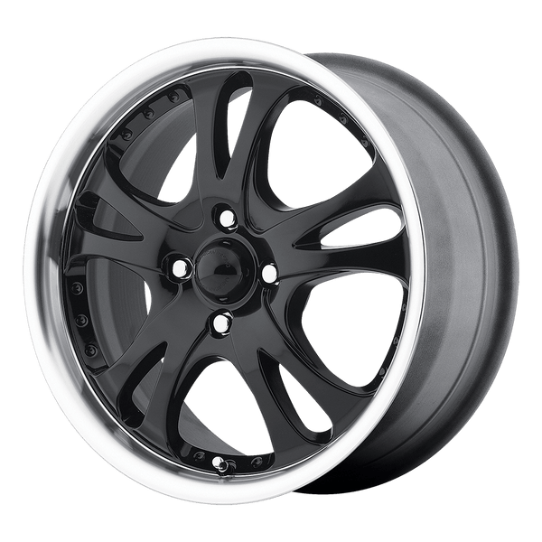 American Racing AR393 CASINO GLOSS BLACK WITH DIAMOND CUT LIP Wheels for 2017-2022 NISSAN KICKS 4-LUG [] - 17X7.5 45 mm - 17"  - (2022 2021 2020 2019 2018 2017)