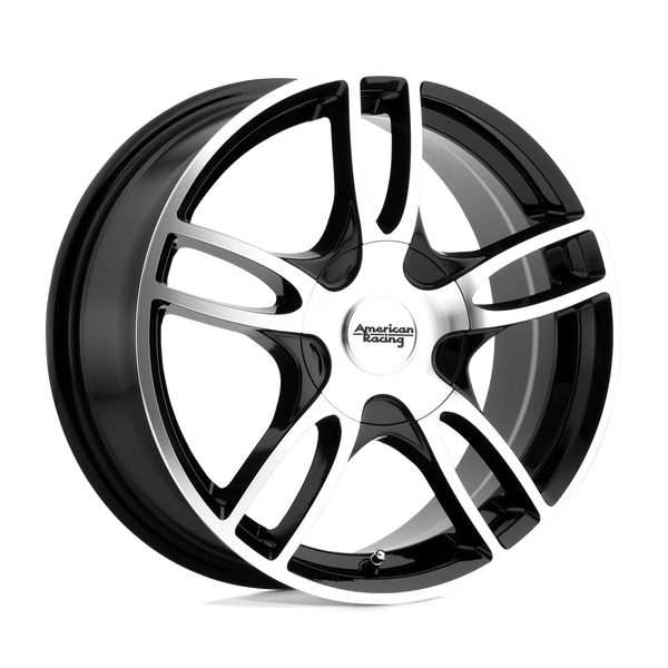American Racing AR919 ESTRELLA 2 GLOSS BLACK MACHINED Wheels for 2017-2022 ACURA ILX [] - 17X7.5 45 mm - 17"  - (2022 2021 2020 2019 2018 2017)