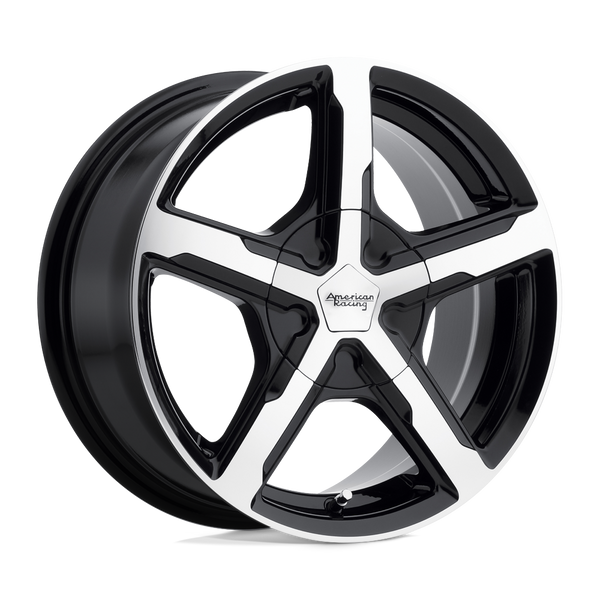 American Racing AR921 TRIGGER GLOSS BLACK MACHINED Wheels for 2015-2023 HONDA ODYSSEY [] - 18X8 38 mm - 18"  - (2023 2022 2021 2020 2019 2018 2017 2016 2015)