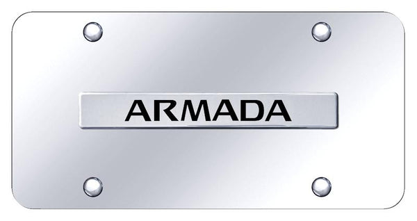 Nissan Armada Chrome on Chrome 3D Bar License Plate - ARM.N.CC