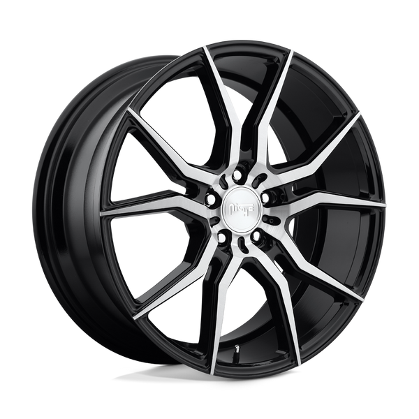 Niche 1PC M166 ASCARI GLOSS BLACK BRUSHED Wheels for 2013-2018 ACURA MDX [] - 19X8.5 35 mm - 19"  - (2018 2017 2016 2015 2014 2013)