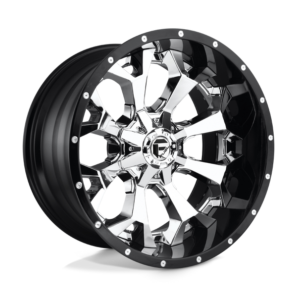 Fuel 2PC D246 ASSAULT CHROME PLATED GLOSS BLACK LIP Wheels for 2011-2023 CHEVROLET SILVERADO 2500HD 3500HD [] - 22X10 -13 mm - 22"  - (2023 2022 2021 2020 2019 2018 2017 2016 2015 2014 2013 2012 2011)