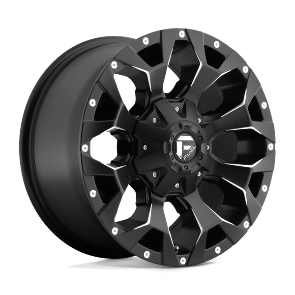 Fuel 1PC D546 ASSAULT MATTE BLACK MILLED Wheels for 2010-2020 FORD F-150 [] - 17X8.5 25 MM - 17"  - (2020 2019 2018 2017 2016 2015 2014 2013 2012 2011 2010)