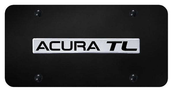 Acura Acura TL Chrome on Black 3D Bar License Plate - ATL.N.CB