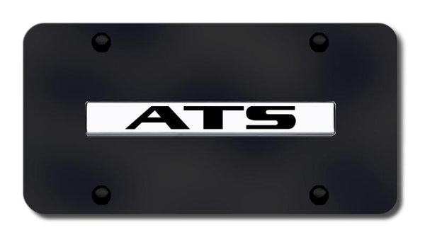 Cadillac ATS Chrome on Black 3D Bar License Plate - ATSC.N.CB