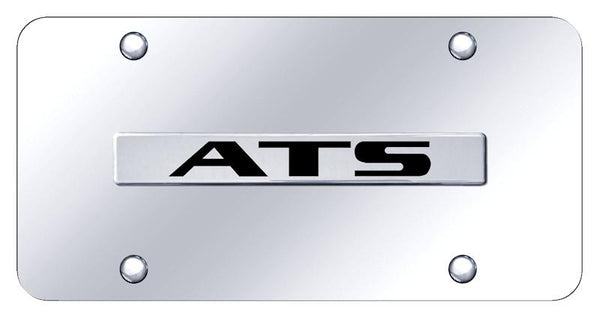 Cadillac ATS Chrome on Chrome 3D Bar License Plate - ATSC.N.CC