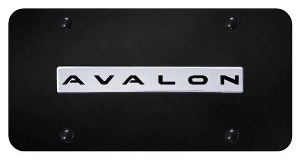 Toyota Avalon Chrome on Black 3D Bar License Plate - AVA.N.CB