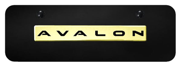 Toyota Avalon Gold on Black 3D Bar Mini License Plate - AVA.N.GBM