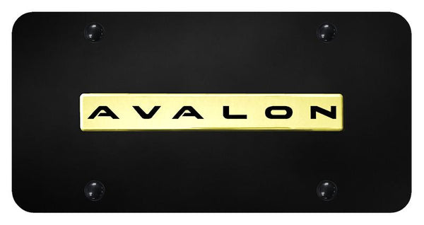 Toyota Avalon Gold on Black 3D Bar License Plate - AVA.N.GB