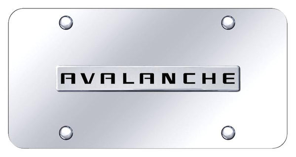 Chevrolet Avalanche Chrome on Chrome 3D Bar License Plate - AVL.N.CC