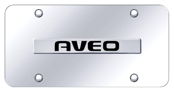 Chevrolet Aveo Chrome on Chrome 3D Bar License Plate - AVO.N.CC