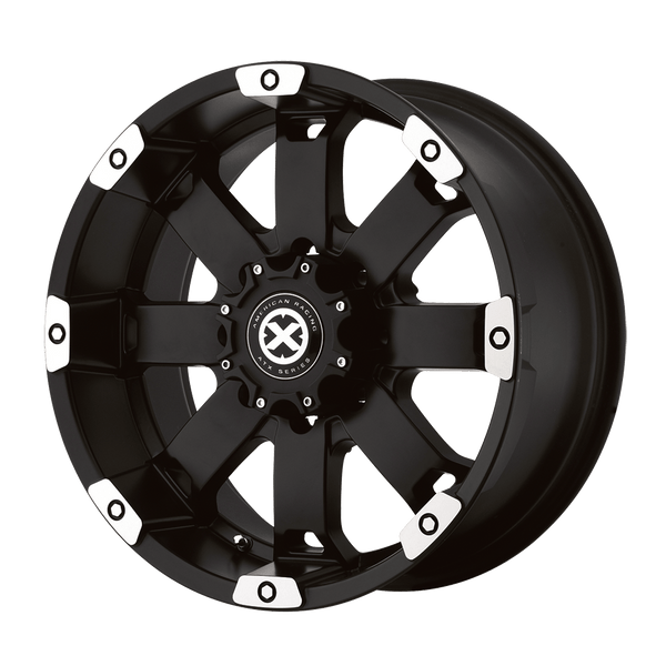 ATX Series AX185 CRAWL MATTE BLACK MACHINED Wheels for 2005-2019 GMC SIERRA 1500 [] - 17X8 0 MM - 17"  - (2019 2018 2017 2016 2015 2014 2013 2012 2011 2010 2009 2008 2007 2006 2005)