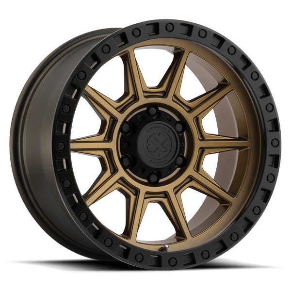 ATX Series AX202 MATTE BRONZE WITH BLACK LIP Wheels for 2021-2022 FORD BRONCO [] - 17X9 -12 MM - 17"  - (2022 2021)