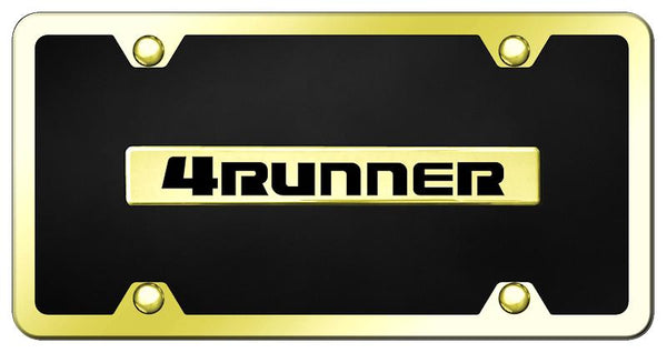 Toyota 4Runner Gold & Black Acrylic Plate + Frame Kit License Plate - B.4RU.GBK