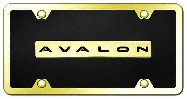 Toyota Avalon Gold & Black Acrylic Plate + Frame Kit License Plate - B.AVA.GBK