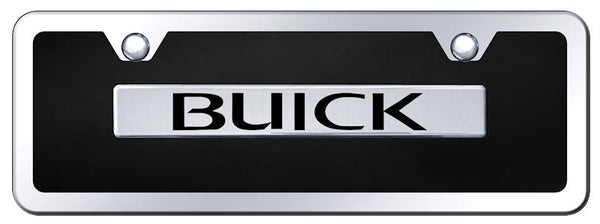 Buick Buick Chrome & Black Acrylic Mini Plate + Frame Kit License Plate - B.BUI.CBMK