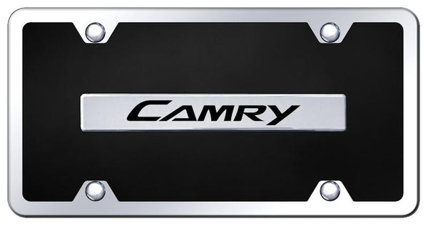 Toyota Camry Chrome & Black Acrylic Plate + Frame Kit License Plate - B.CAM.CBK