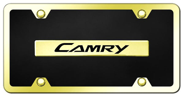 Toyota Camry Gold & Black Acrylic Plate + Frame Kit License Plate - B.CAM.GBK