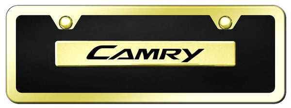 Toyota Camry Gold & Black Acrylic Mini Plate + Frame Kit License Plate - B.CAM.GBMK