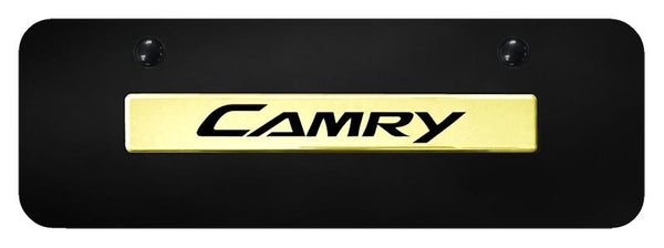 Toyota Camry Gold & Black Acrylic Mini Plate License Plate - B.CAM.GBM