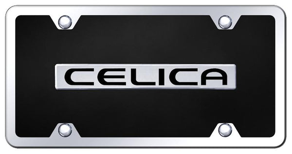 Toyota Celica Chrome & Black Acrylic Plate + Frame Kit License Plate - B.CEL.CBK