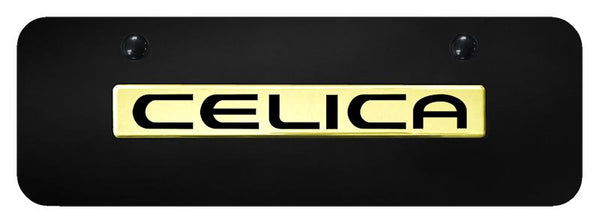 Toyota Celica Gold & Black Acrylic Mini Plate License Plate - B.CEL.GBM