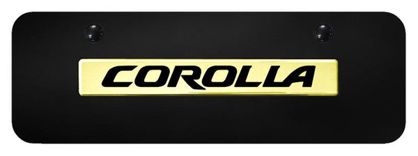 Toyota Corolla Gold & Black Acrylic Mini Plate License Plate - B.COR.GBM