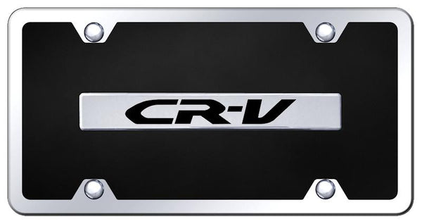 Honda CR-V Chrome & Black Acrylic Plate + Frame Kit License Plate - B.CRV.CBK