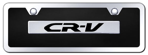 Honda CRV Chrome & Black Acrylic Mini Plate + Frame Kit License Plate - B.CRV.CBMK