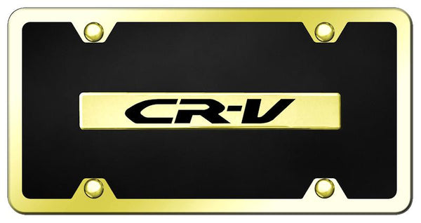 Honda CR-V Gold & Black Acrylic Plate License Plate - B.CRV.GB