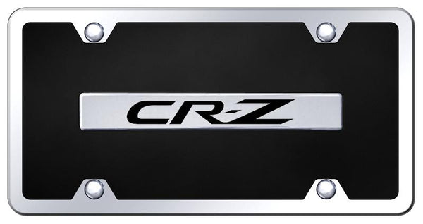 Honda CRZ Chrome & Black Acrylic Plate + Frame Kit License Plate - B.CRZ.CBK