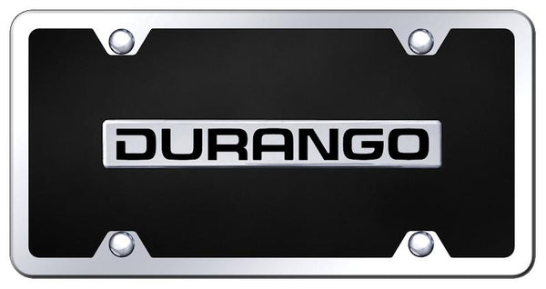 Dodge Durango Chrome & Black Acrylic Plate + Frame Kit License Plate - B.DUR.CBK