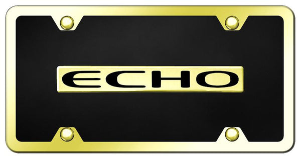 Toyota Echo Gold & Black Acrylic Plate License Plate - B.ECH.GB