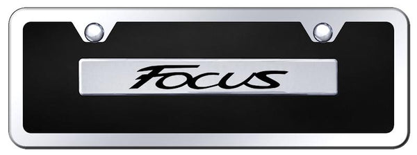 Ford Focus Chrome & Black Acrylic Mini Plate + Frame Kit License Plate - B.FOC.CBMK