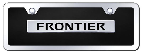 Nissan Frontier Chrome & Black Acrylic Mini Plate + Frame Kit License Plate - B.FRO.CBMK