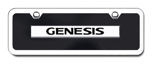 Hyundai Genesis Chrome & Black Acrylic Mini Plate + Frame Kit License Plate - B.GEN.CBMK