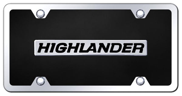 Toyota Highlander Chrome & Black Acrylic Plate + Frame Kit License Plate - B.HIL.CBK