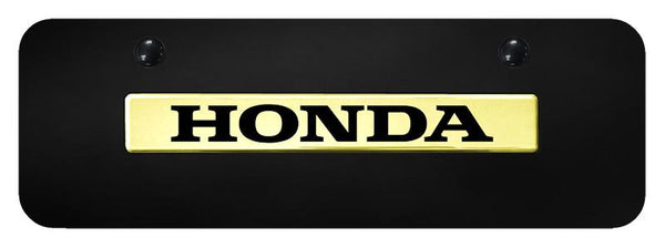 Honda Honda Gold & Black Acrylic Mini Plate License Plate - B.HON.GBM