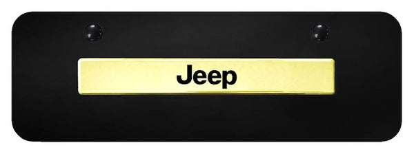 Jeep Jeep Gold & Black Acrylic Mini Plate License Plate - B.JEE.GBM