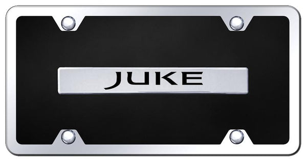 Nissan Juke Chrome & Black Acrylic Plate + Frame Kit License Plate - B.JUKE.CBK