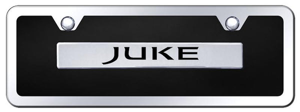 Nissan Juke Chrome & Black Acrylic Mini Plate + Frame Kit License Plate - B.JUKE.CBMK