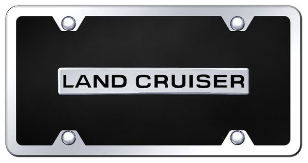 Toyota Land Cruiser Chrome & Black Acrylic Plate + Frame Kit License Plate - B.LAC.CBK