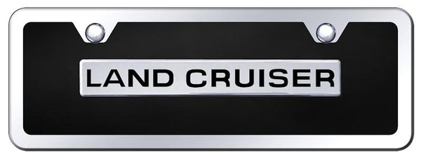 Toyota Land Cruiser Chrome & Black Acrylic Mini Plate + Frame Kit License Plate - B.LAC.CBMK